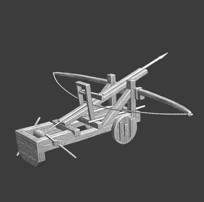 Medieval arrow war-machine model